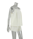 CozyNest Pure Cotton Strappy Shorts Pajamas – Ultra Comfortable Breathable Sleepwear