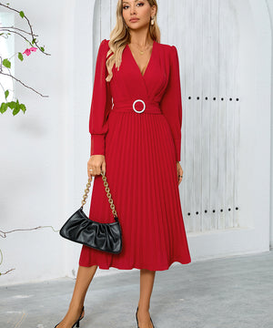 V-Neck Long Sleeve Dress for Every Occasion