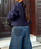 Solid Color Blazer for Women Long Sleeve Nylon Blend Chic