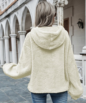Women's Hooded Fleece Sweatshirt Jacket in Stylish Colors