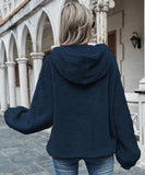 Women's Hooded Fleece Sweatshirt Jacket in Stylish Colors