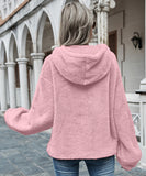 Women's Hooded Fleece Sweatshirt Jacket in Stylish Colors