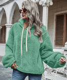 Women's Hooded Fleece Sweatshirt Jacket in Stylish Colors