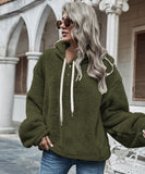 Women's Hooded Fleece Sweatshirt Jacket in Stylish Colors