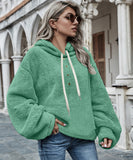 Women's Hooded Fleece Sweatshirt Jacket in Stylish Colors