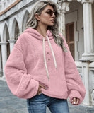 Women's Hooded Fleece Sweatshirt Jacket in Stylish Colors