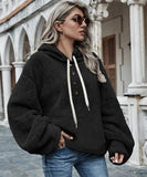 Women's Hooded Fleece Sweatshirt Jacket in Stylish Colors