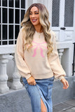 Chic Bow-Detail Long-Sleeved Sweater in Solid Colors