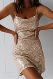 Chic V-Neck Halter Dress with Fringe Sequins and Feather Accents