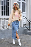 Chic Bow-Detail Long-Sleeved Sweater in Solid Colors
