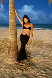 Glamorous Metal Chain Halter Dress with Neck and Chest Detail