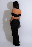 Chic Strapless Pleated Skirt Two-Piece Ensemble