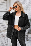 Distressed Casual Long-Sleeved Denim Jacket
