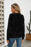 Classic Round Neck Long Sleeve Sweaters in Solid Colors