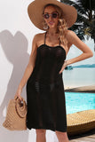 Chic Backless Knitted Beach Vest Top with Hanging Neck for Women