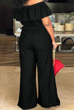 Chic Cape-Detail Jumpsuit