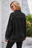 Distressed Casual Long-Sleeved Denim Jacket