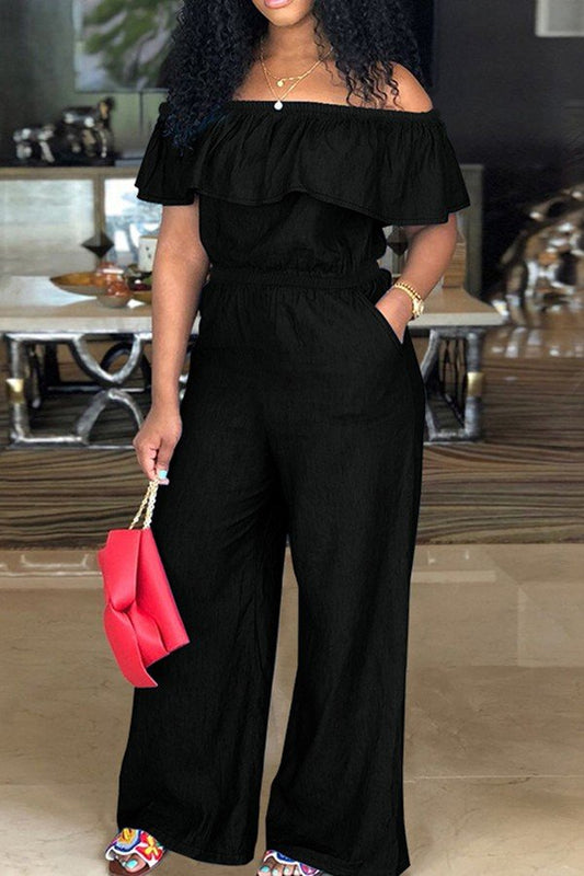 Chic Cape-Detail Jumpsuit