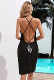 Chic Backless Knitted Beach Vest Top with Hanging Neck for Women
