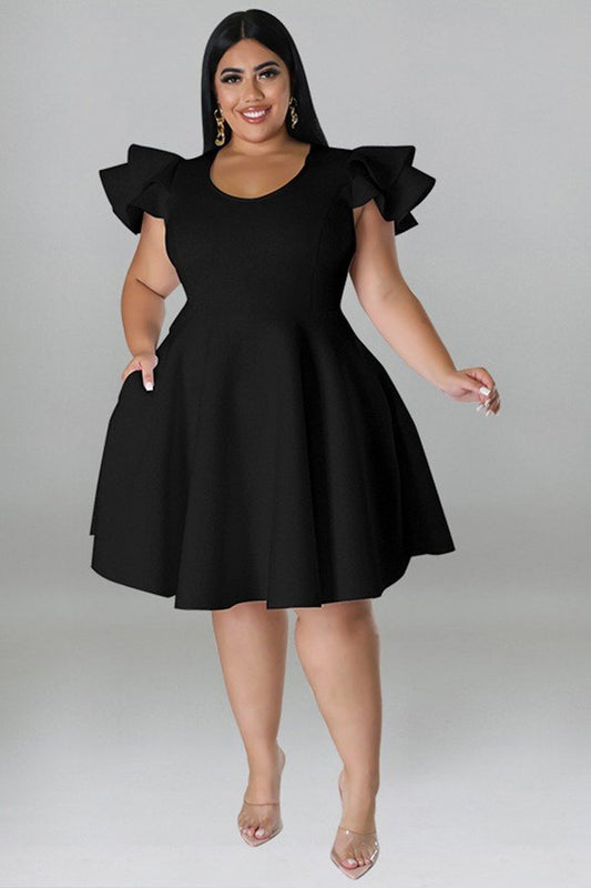 Chic Colorful Swing Dress