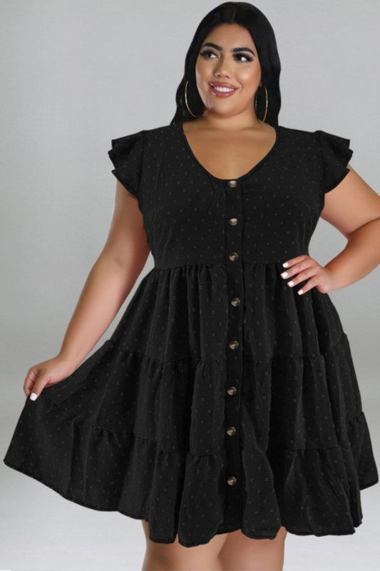 Chic Comfort Ice Silk Fluffy Dress
