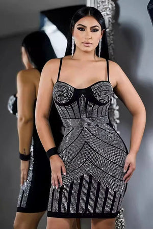 Alluring Halter Mini Skirt Dress with Stretch Fit for Elegance