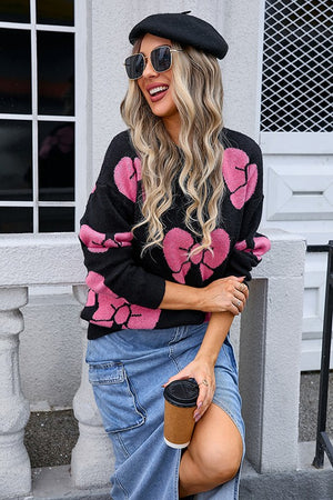 Chic Bow Accent Sweater