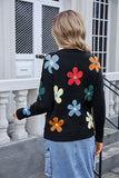 Floral Elegance Crew-Neck Sweater