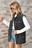Chic Denim Sleeveless Layering Cardigan