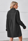 Relaxed Fit Denim Cowl Neck Dress