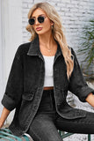 Distressed Casual Long-Sleeved Denim Jacket