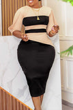 Chic Five-Quarter Sleeve Dress Available in Multiple Colors