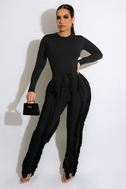 Fringe Lace Fashion-Forward Two-Piece Set