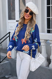 Elegant Bow Detail Long-Sleeved Sweater