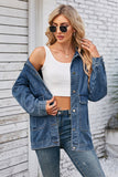 Distressed Casual Long-Sleeved Denim Jacket