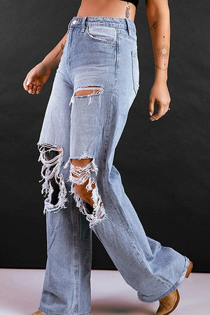 Chic High-Waisted Straight Cut Trousers