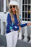 Elegant Bow Detail Long-Sleeved Sweater