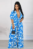 Chic Plus-Size V-Neck Suit with Flared Edges and Wide Leg Design
