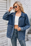 Distressed Casual Long-Sleeved Denim Jacket