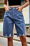 Fringed Ripped Denim Jeans
