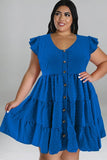 Chic Comfort Ice Silk Fluffy Dress