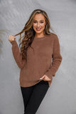 Classic Round Neck Long Sleeve Sweaters in Solid Colors