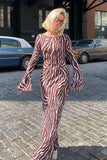 Seductive Sheer Elegance: Round Neck Long Sleeve Dress for Daring Style - Elevate Your Wardrobe Today!