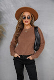 Classic Round Neck Long Sleeve Sweaters in Solid Colors