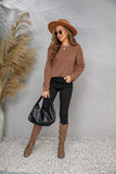 Classic Round Neck Long Sleeve Sweaters in Solid Colors