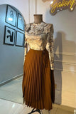 Chic High Waist Lace-Up Asymmetrical Midi Skirt