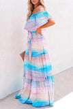 Chic Printed Wrap Dress with Skirt Flair