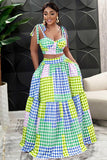 Chic Halter Vest and Wrap Skirt Two-Piece Dress Set