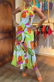 Off-The-Shoulder Print Slim-Fit Summer Sundress