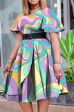Chic Lace-Up Midi Skirt for Plus Sizes